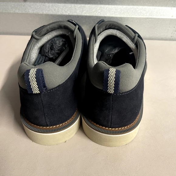 Thomas & Vine Men's Navy Genuine Suede Desmond Round Toe Derby Shoes - 12 - Picture 7 of 10